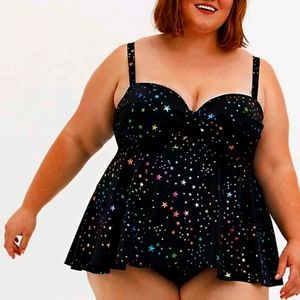 Torrid,  star swim dress. NWT size 5 cup D/DD